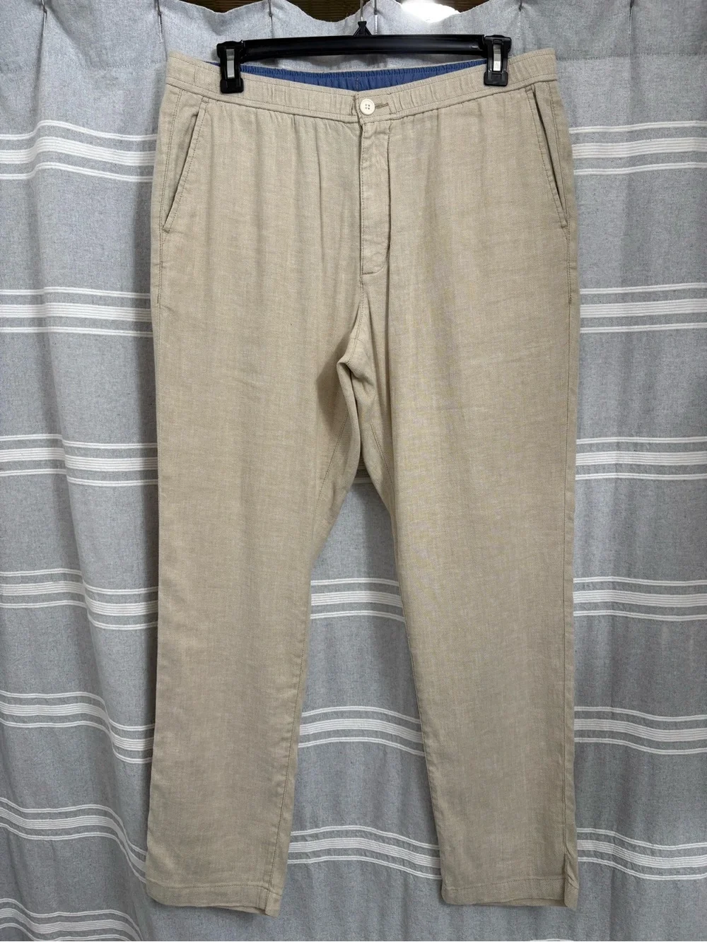Tommy Bahama Beach Coastal Linen Blend Elastic Pull On Pants Size XL x 32